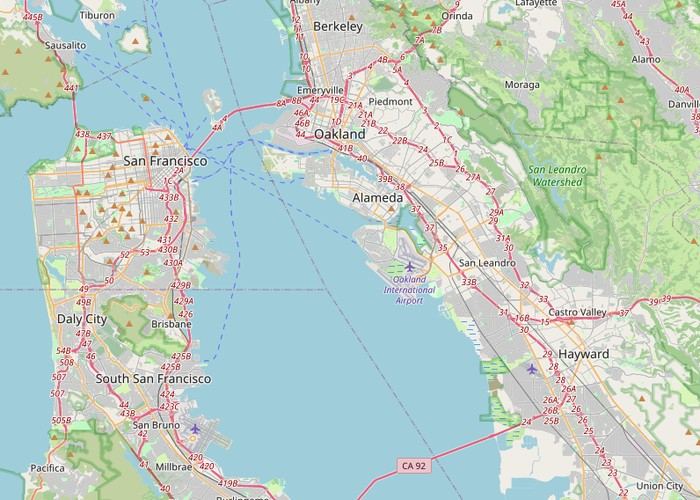 Map of the San Francisco Bay Area
